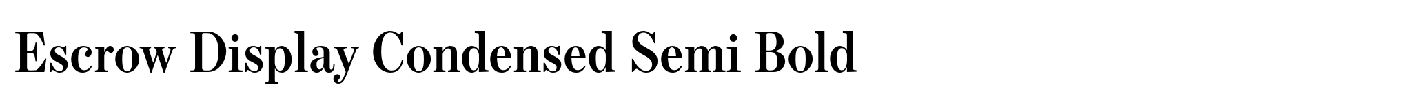 Escrow Display Condensed Semi Bold image